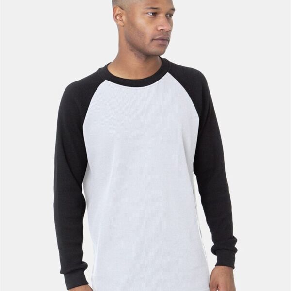 USA-Made Heavyweight Waffle Knit Thermal Raglan T-Shirt Thumbnail