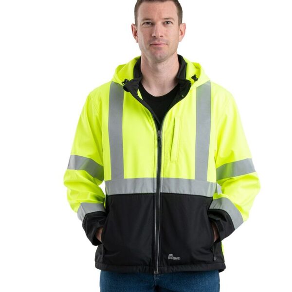 Hi-Vis Class 3 Hooded Soft Shell Jacket Thumbnail