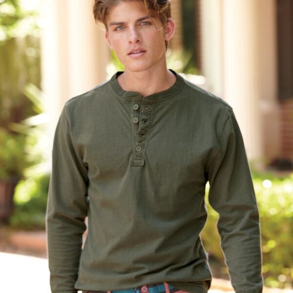 Vintage Brushed Jersey Henley Thumbnail