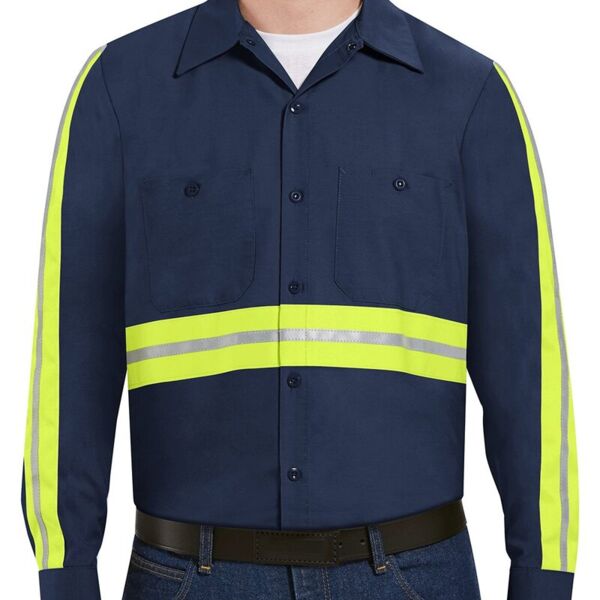 Industrial Enhanced-Visibility Long Sleeve Work Shirt - Tall Sizes Thumbnail