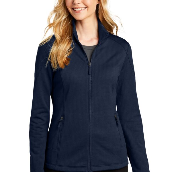 ® Ladies Grid Fleece Jacket Thumbnail